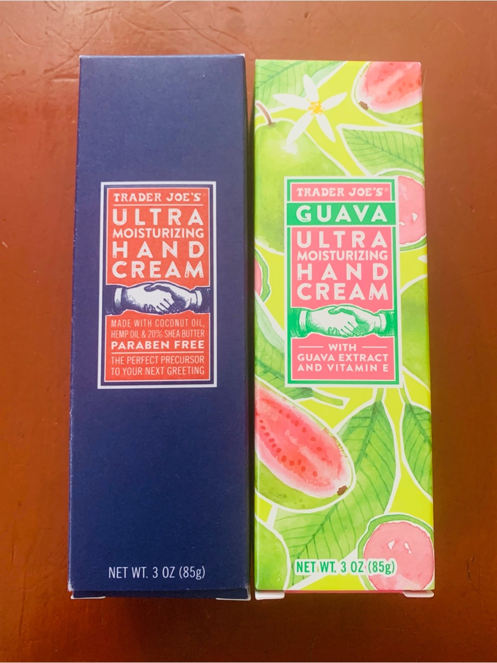 TRADER JOES GUAVA and ULTRA MOISTURIZING HAND CREAM NEW IN BOX 3oz